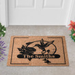 Hummingbird Welcome Doormat For Indoor Outdoor Use, Custom Name Door Mat Gift For Bird Lover