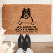 Personalized American Bully Welcome Mat For Dog Lover Housewarming Gift Custom Dog Breed and Family Name Coir Doormat
