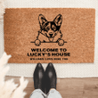 Personalized Corgi Welcome Mat For Dog Lover Housewarming Gift Custom Dog Breed Coir Doormat