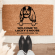 Personalized English Toy Spaniel Welcome Mat For Dog Lover Housewarming Gift Custom Dog Breed Coir Doormat