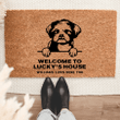 Personalized Lhase Apso Welcome Mat For Dog Lover Housewarming Gift Custom Dog Breed Coir Doormat