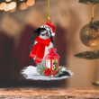 Personalized Japanese Chin Christmas Present Ornament, Custom Name Dog Flat Acrylic Ornament