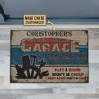 Personalized Auto Garage Kinds Of Service Doormat, Custom Name Garage Door Mat Gift For Him, Car Repairer
