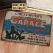 Personalized Auto Garage Kinds Of Service Doormat, Custom Name Garage Door Mat Gift For Him, Car Repairer