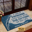 Personalized Swimmer With The Oxygen Doormat, Custom Name Swim Door Mat Gift For Swimming Lover