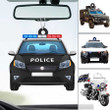 Personalized Funny Police Car Shaped Car Ornament for Policeman, Police Officer