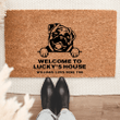 Personalized Pug Welcome Mat For Dog Lover Housewarming Gift Custom Dog Breed Coir Doormat