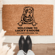 Personalized Shar Pei Welcome Mat For Dog Lover Housewarming Gift Custom Dog Breed Coir Doormat