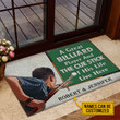 Personalized Billiard Great Couple Live Here Doormat, Custom Couple Name Door Mat Gift For Billiard Lover