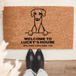 Personalized Sloughi Welcome Mat For Dog Lover Housewarming Gift Custom Dog Breed Coir Doormat