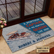 Personalized Pontoon Captain And His Queen Doormat, Custom Couple Name Door Mat Gift For Him Her Captain