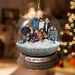 Personalized Funny Family Sisters Friends Pets In Christmas Snowball Flat Acrylic Ornament , Gift For Family Member