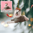 Personalized Dog Photo Flat Acrylic Ornament For Dog Lovers Custom Funny Pet Photo Decor Christmas Tree