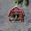 Chicken Farmhouse Wood Ornament 2 Sides For Xmas Decor, Custom Family Name Ornament Gift For Farmer, Chicken Lover