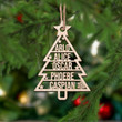 Custom Christmas Tree Ornament with Family Names, Family Member Christmas Ornament, Family Wooden Ornament