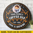 Personalized Coffee Bar Wood Sign, Vintage Rustic Coffee Sign, Kitchen Wall Decorations, Coffee Lover Gifts