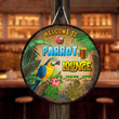 Custom Parrot Lounge Summer Tropical Cocktails Wood Sign, Hawaiian Luau Outside Patio Sign, Summer Tropical Beach Party