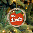 Xmas Teacher Ornament, Wooden Ornaments, Custom Teacher Name Ornament, Tree Decorations, Teacher Appreciation