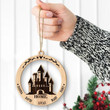 Home Magic Inspired Wooden Ornament, Custom Family Name Ornament For Xmas Decor, Christmas Gift for Girls Boys