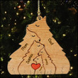 Wolf Family Personalized Wooden Puzzle Christmas Ornament, Custom Name Wood Ornament For Christmas Decor