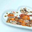 Personalized Fall Heart Shaped Acrylic Plaque - Mother's Day Gift For Mom, Grandma - I Love Being A Nana