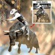 Personalized Bull Riding Photo Mica Ornament - Customized Your Photo Ornament Gift for Bull Riding Lovers