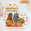 Grandma's Little Pumpkins - Personalized Custom Heart Shaped Acrylic Plaque - Mother's Day, Birthday Gift For Grandma