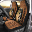 Belted Galloway Pattern Customized Name 3D Car Seat Cover Universal Fit Set 2 Gift For Farmer Cow Lover