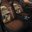 Cattle of Jenna Senyk Personalized Name Leather Pattern Car Seat Covers Universal Fit Set 2 Gift For Farmer