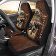 Cattle of Jenna Senyk Personalized Name Leather Pattern Car Seat Covers Universal Fit Set 2 Gift For Farmer