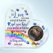 Personalized Pet Memorial Heart Shaped Acrylic Plaque - If Love Alone Could Have Kept You Here You Would Live Forever