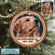 In Loving Memory Of Custom Pet Photo, Personalized Pet Wood Ornament, Christmas Memorial Gift For Pet Mom