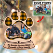 Personalized Family Pet Photo Wooden Ornament Gift For Dog Lover, Memorial Wood Ornament For Christmas Decor