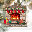 And The Stockings Were Hungs Wooden Christmas Ornament, Personalized Christmas Shaped Ornament Gift For Family