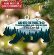 And Into The Forest I Go, Personalized Wood Ornament Gift For Camping Lover