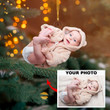 Personalized Photo Mica Ornament - Customize Baby Photo Gift for First Christmas