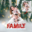 Personalized Family Photo Mica Ornament - Gift For Family Member - Our Family, First Christmas For Baby