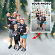 Personalized Family Photo Mica Ornament - Customize Family Vacation Photo Gift For Christmas 2023