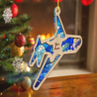 Skydiving Airplane Personalized Suncatcher Ornament, Custom Name Ornament Gift For Skydiving Airplane Lovers