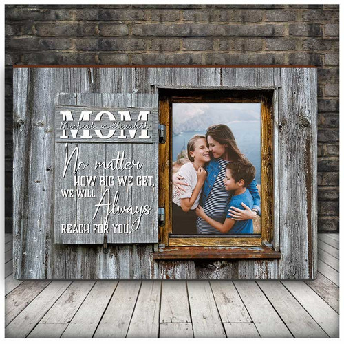 Custom Photo Mother's Day Canvas, Mother's Day Gifts for Mom, Mother Daughter Gifts, Mom and Son Canvas