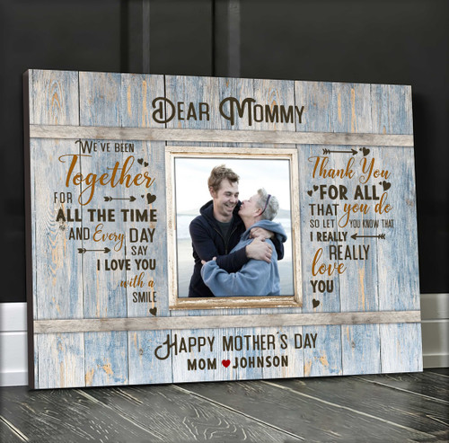 Mothers Day Gift Last Minute, Mom and Son Wall Art Canvas for Mommy, Best gift for Mom