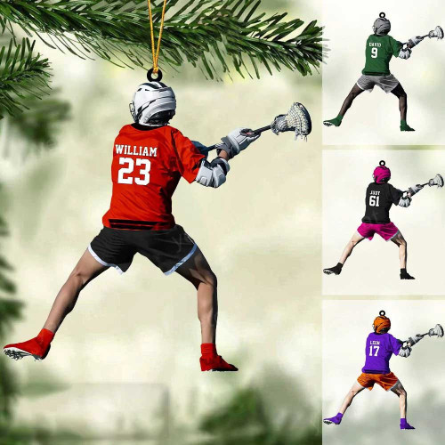 Personalized Lacrosse Players Christmas Ornament, Gift For Lacrosse Lovers, Gift for Man