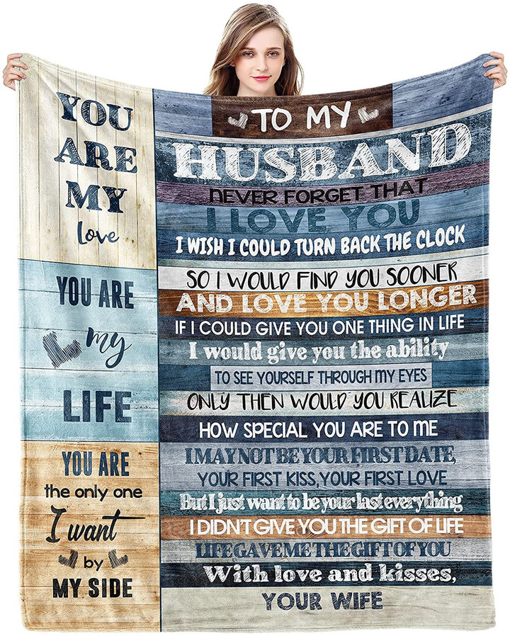 To My Husband Fleece You are My Life Blanket Fathers Day Blanket Luxury Blankets for Bedding Sofa and Travel