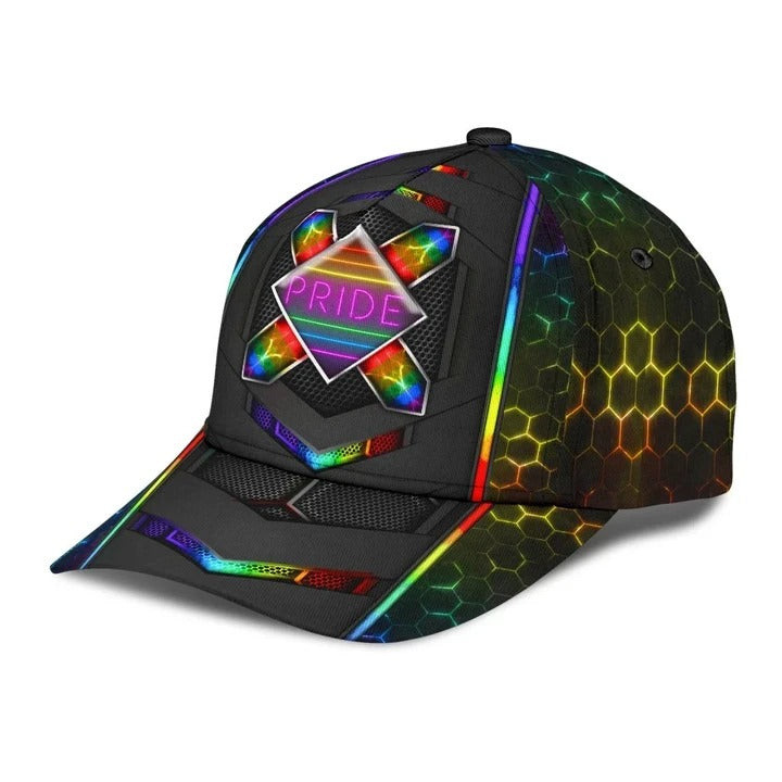 Pride Baseball Cap Hat For Gayman Fascinating Lgbt Pride Neon 3D Printing Baseball Cap Hat