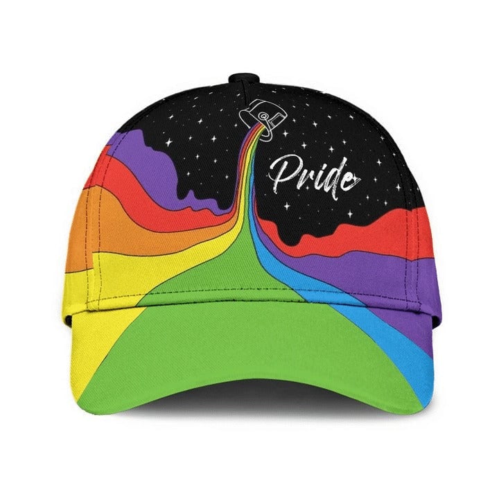 Lesbian classic cap, I Find Happiness In Rainbow Lgbt Printing Baseball Cap Hat