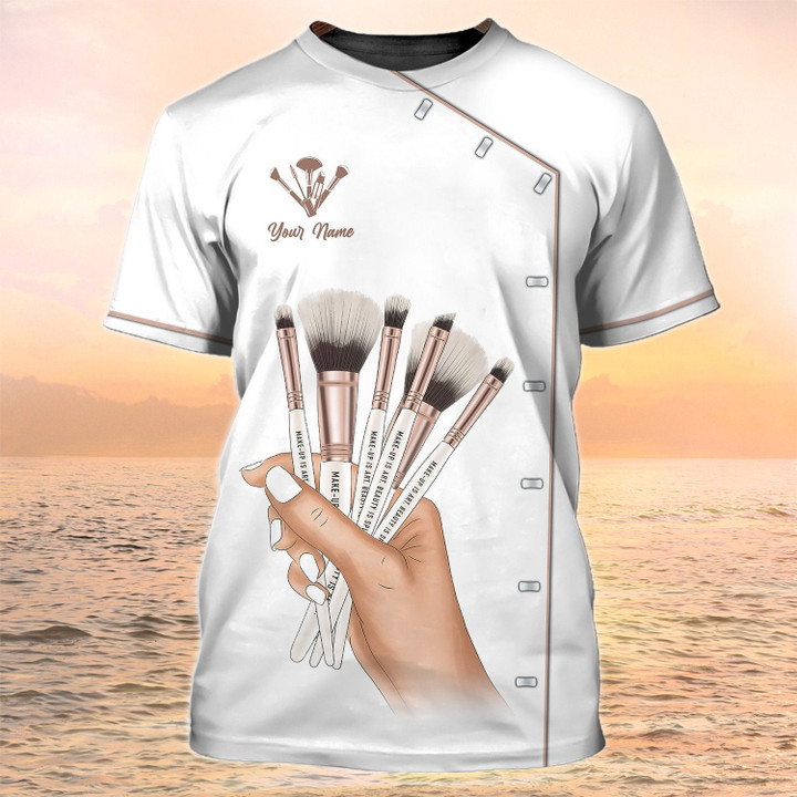 Makeup Artist Custom Tshirt Makeup Tools Shirts Beautician Uniform