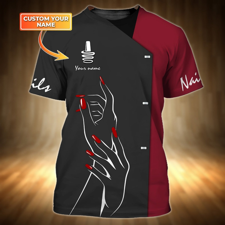Customized 3D All Over Printed T Shirt For Nail Technicians, Nail Shirts, Women Nail Gifts