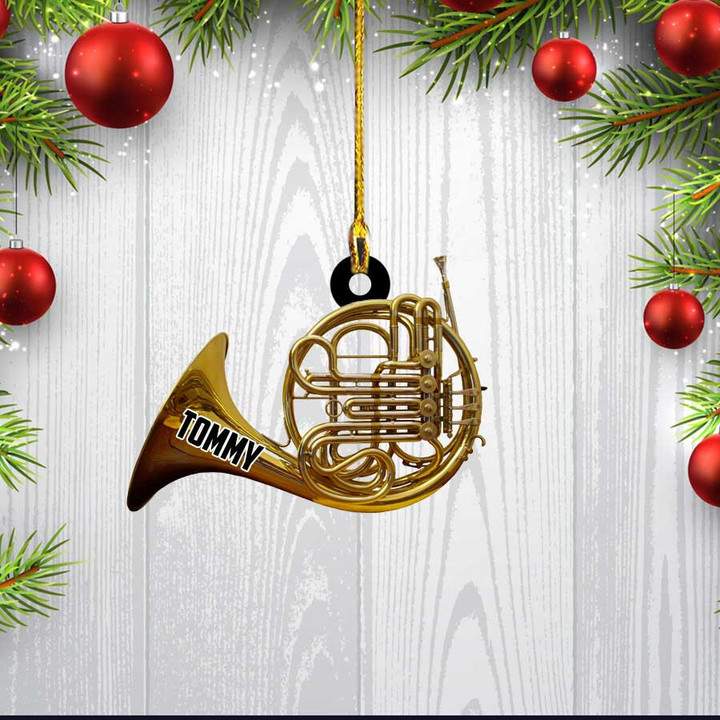 Personalized French Horn Instrument Christmas Ornament for Him French Horn Lovers
