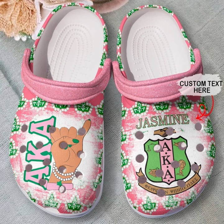 Personalized Aka Black Girl Crocs Classic Clog Shoes AKA Gift
