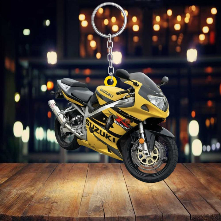 Custom Photo Customer Motorcycle Flat Acrylic Keychain